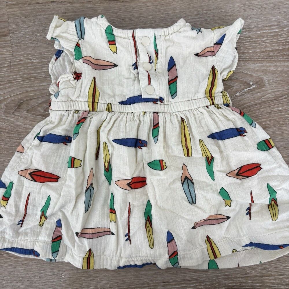 Hanna Anderson Dress Size 6-12 Months Muslin Surfboard - Picture 6 of 6